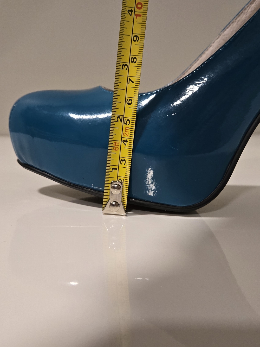 Chinese Laundry "Whistle" Teal Patent Platform Pumps - Picture 12 of 13